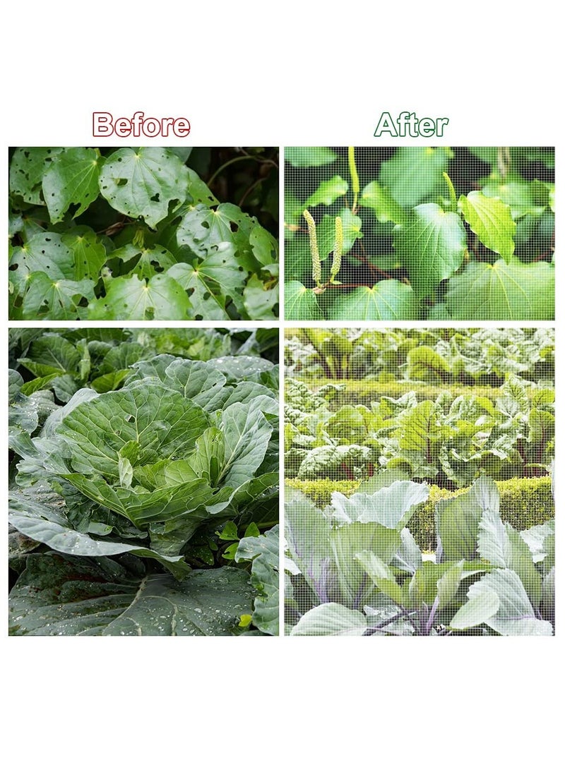 Insect Netting Mesh Garden Netting Protection Vegetable Net Plant Protect Netting Grow Tunnel Insect Protect Netting For Plant Fruits Flowers Crops(2.5M*6M)