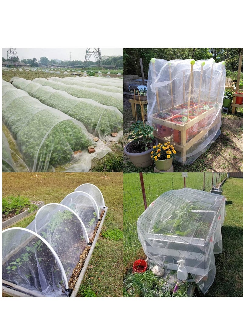 Insect Netting Mesh Garden Netting Protection Vegetable Net Plant Protect Netting Grow Tunnel Insect Protect Netting For Plant Fruits Flowers Crops(2.5M*6M)