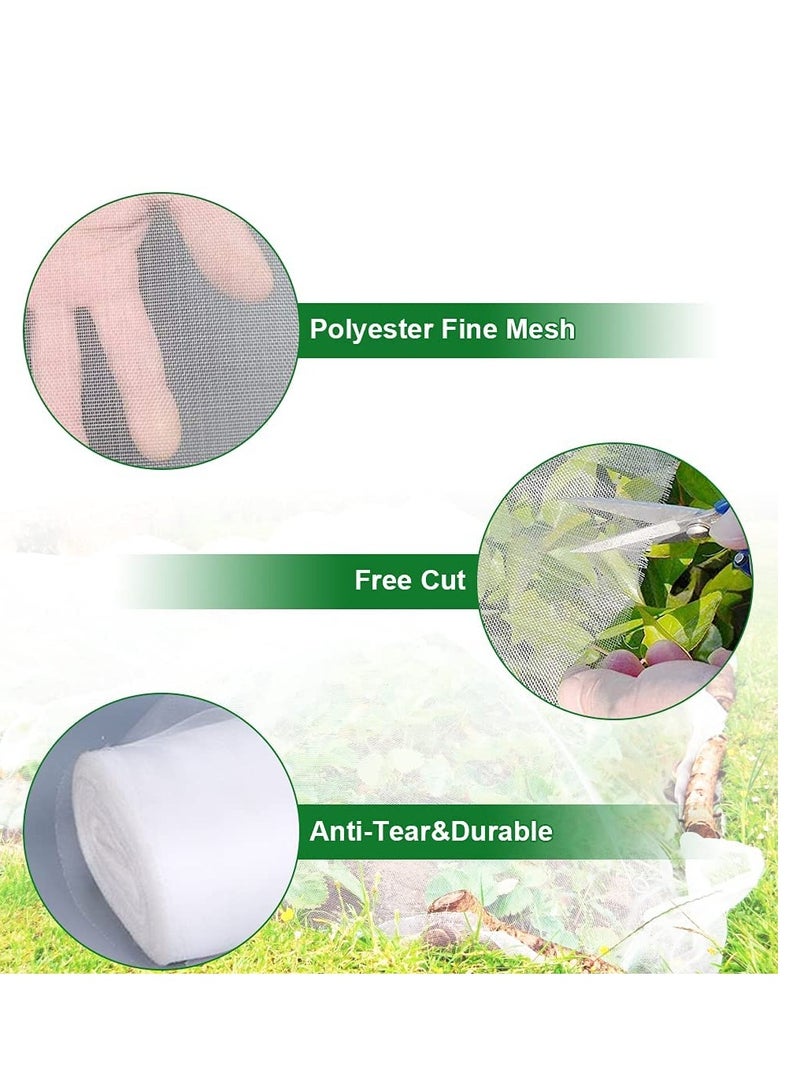 Insect Netting Mesh Garden Netting Protection Vegetable Net Plant Protect Netting Grow Tunnel Insect Protect Netting For Plant Fruits Flowers Crops(2.5M*6M)