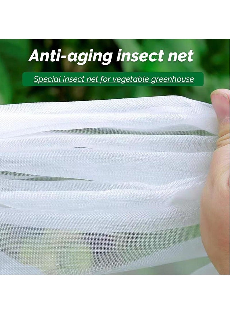 Insect Netting Mesh, Garden Netting for Plants Garden Netting Fine Mesh Insect Netting Vegetable Netting Protection Plant Protection Netting for Vegetables Flowers Fruits Garden Outdoors 2.5 x 10m