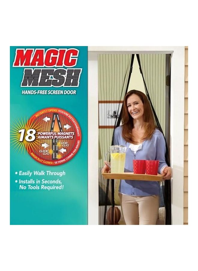 Magic Mesh Screen Door Black 83x19.5inch