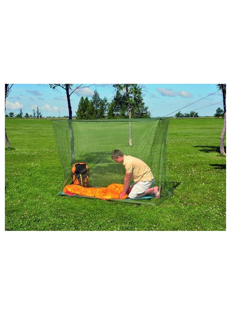 Double Wide Rectangular Mosquito Net Green