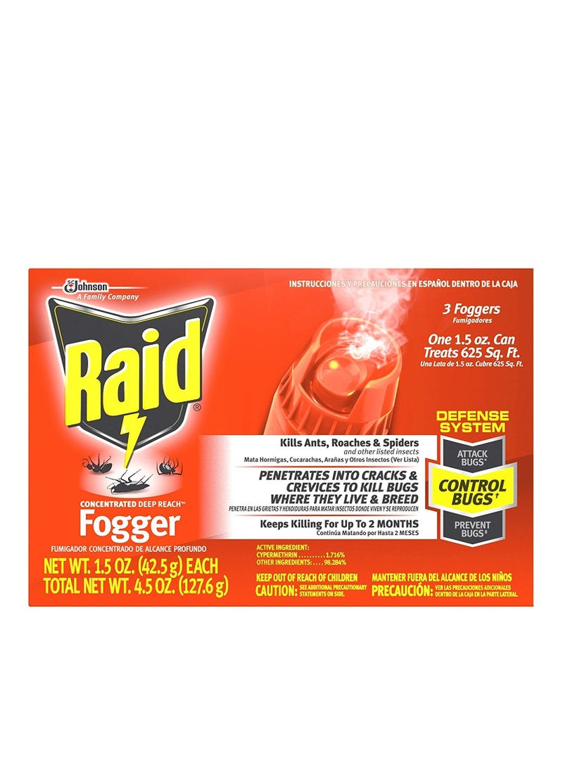 Raid Concentrated Deep Reach Fogger (Pack - 1) 128 grams