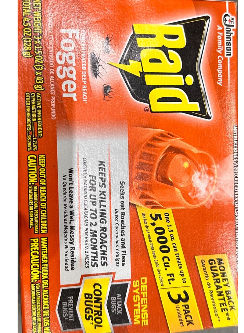 Raid Concentrated Deep Reach Fogger (Pack - 1) 128 grams