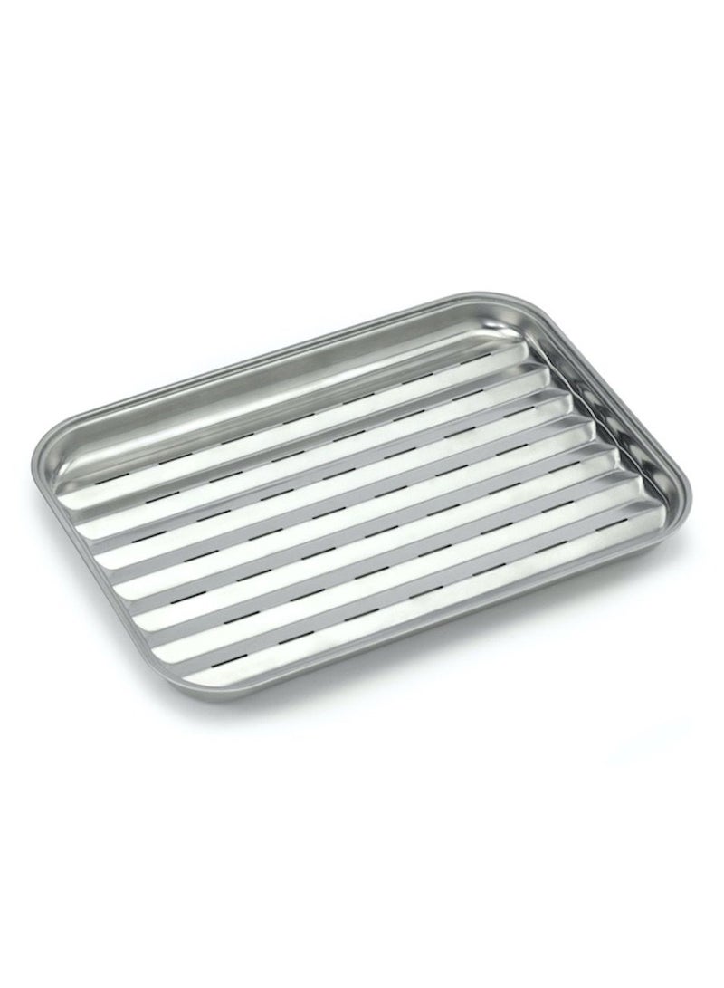 Barbecook reusable stainless steel grill pan 34.5x24cm