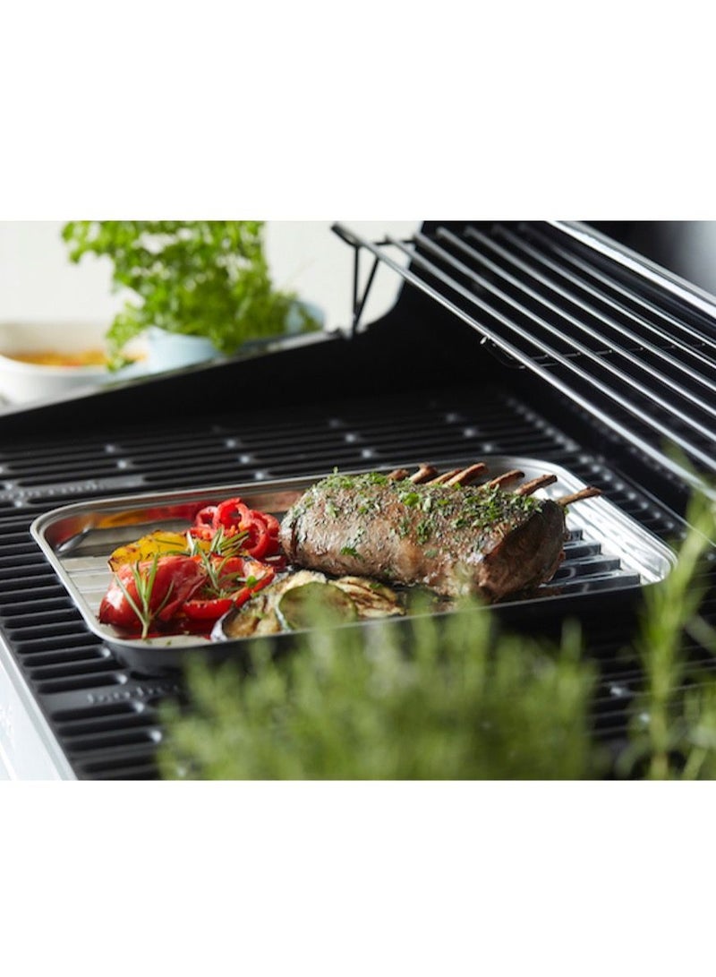 Barbecook reusable stainless steel grill pan 34.5x24cm