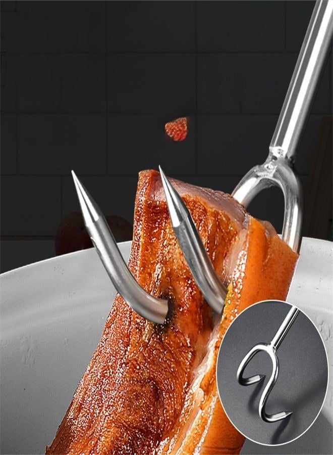 Hooks Butcher Meat Hooks Hanging Chicken Hunting Smoking Ribs Large Fish Beef Poultry Hooks Stainless Steel Hanging Drying BBQ Grill Cooking Smoker Hook Tool