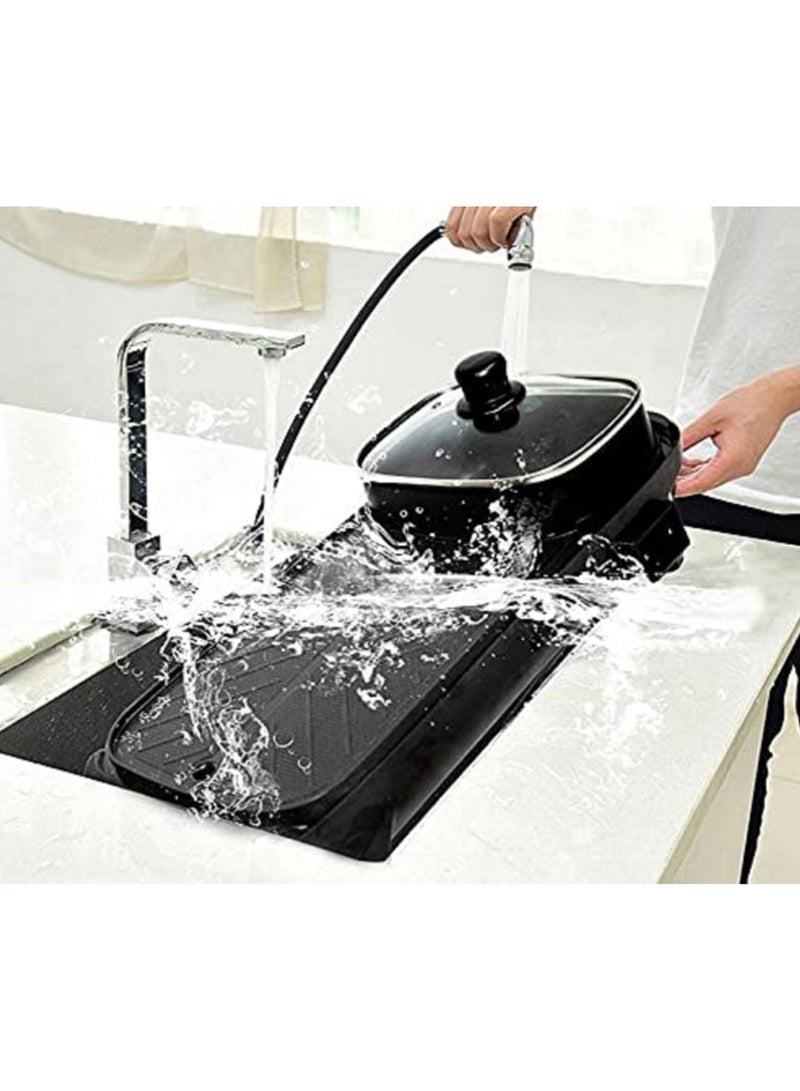 Multifunction Portable Electric Barbeque Grill Smokeless Non-Stick Roasting Barbecue Pan And Hot Pot