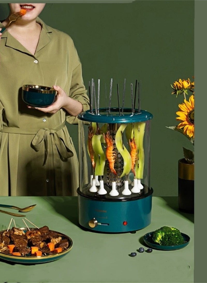 BBQ machine smokeless electric barbecue stove automatic rotating barbecue machine electric BBQ stove household barbecue stove barbecue pot