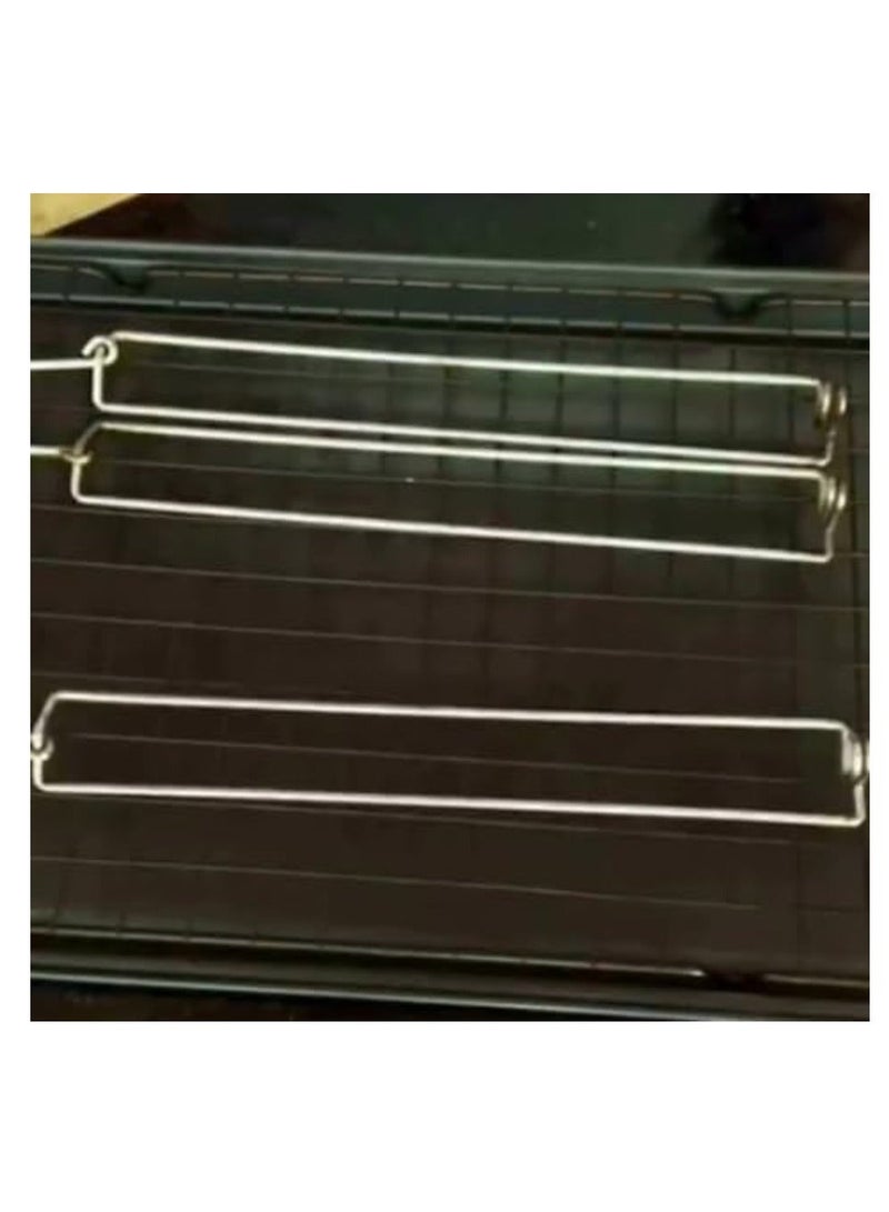 Chicken Wing Grilling Rails, Chicken Wing BBQ Fork, BBQ Grilling Fork Sticks Skewer, Metal bbq Grilling Fork, Chicken Wing for Grilling Tool Set Outdoor Picnic Camping Barbecue (4PC)