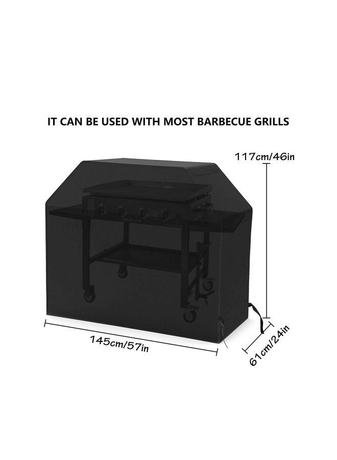 Waterproof Grill Cover Black 145x61x117centimeter