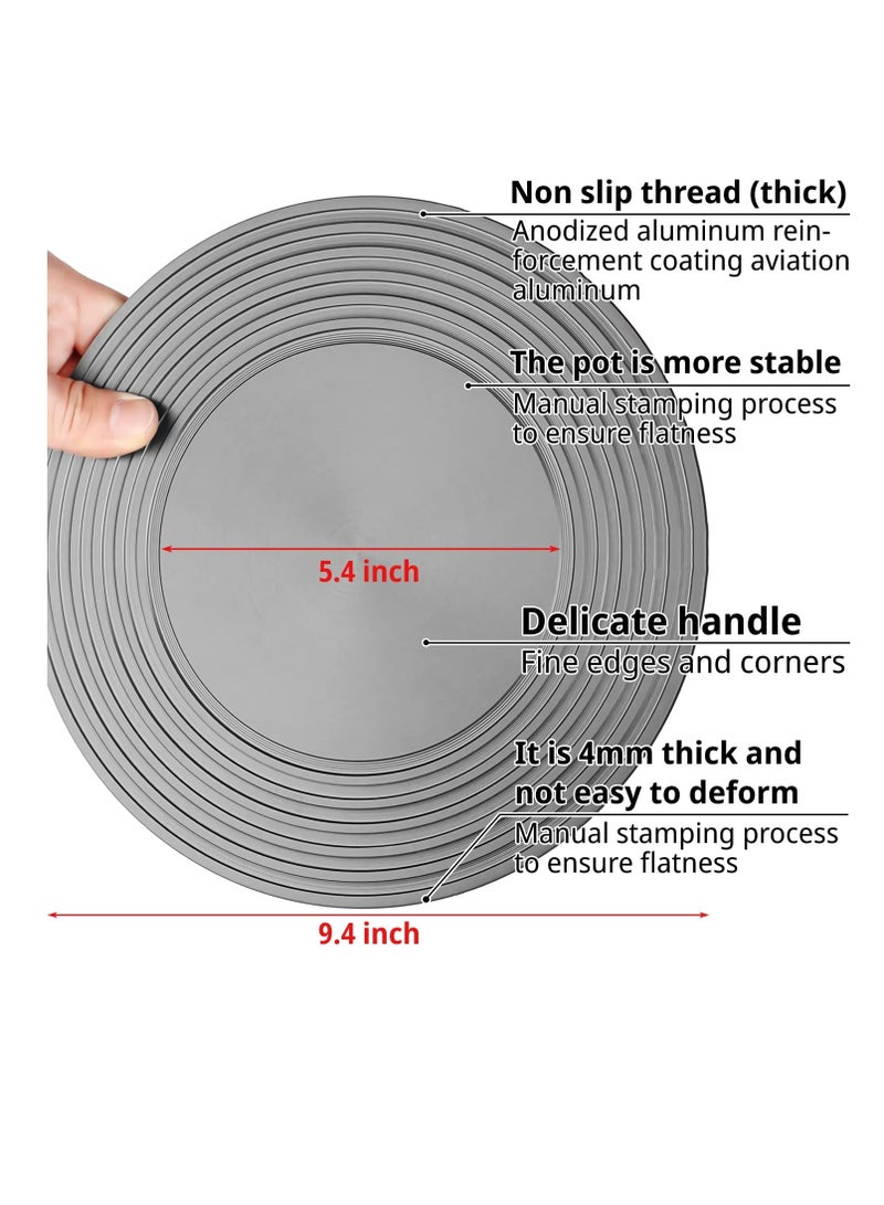 Heat Diffuser for Gas Stovetop, Pot Cookware Protection, Stove Diffuser,  Fast Defrosting Round Tray, Multifunctional Thawing Conducting Simmer Plate(24cm with Clip)