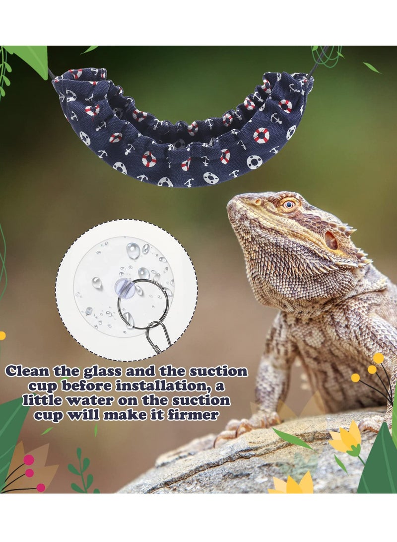 Reptile Hammock Combo Pack - Ultimate Tank Accessories for Bearded Dragons, Geckos, Snakes for Bearded Dragon Gecko Lizard Snakes Reptile Tank Accessories