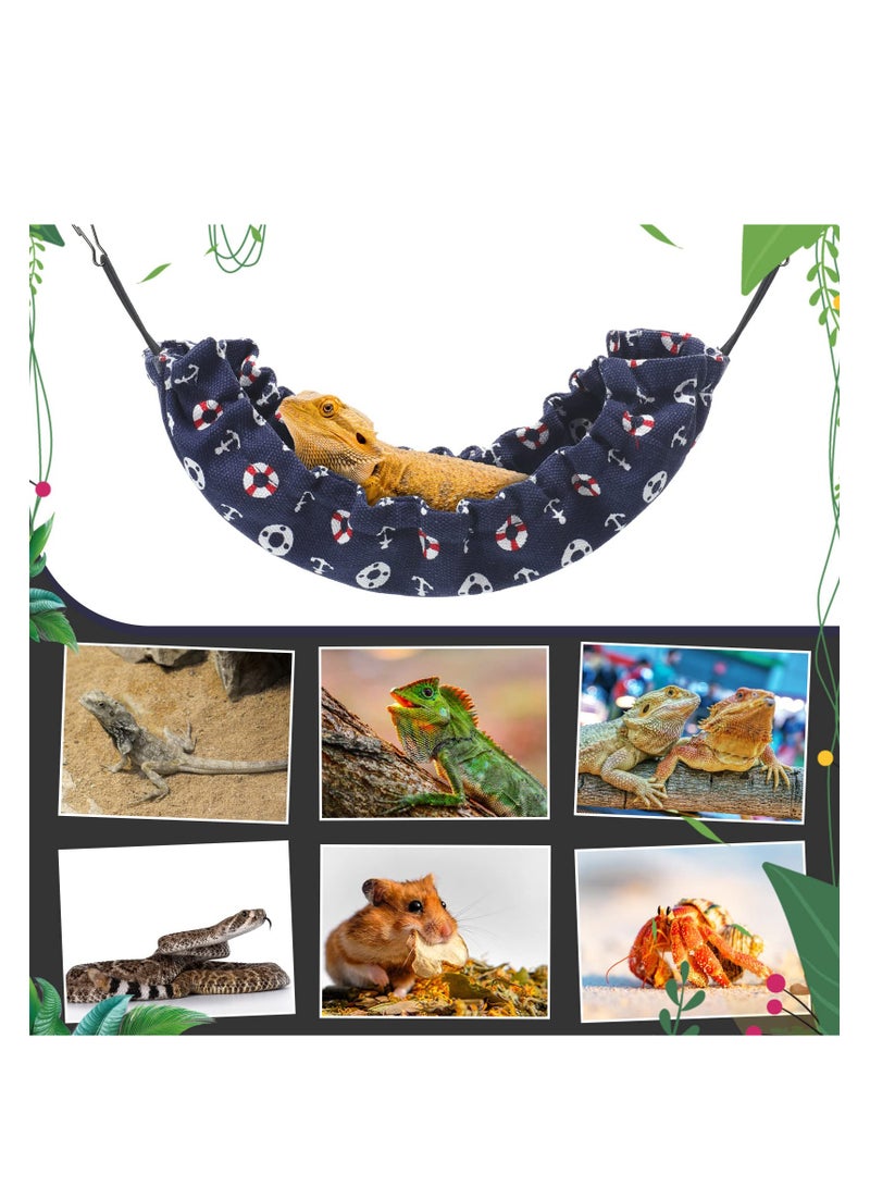 Reptile Hammock Combo Pack - Ultimate Tank Accessories for Bearded Dragons, Geckos, Snakes for Bearded Dragon Gecko Lizard Snakes Reptile Tank Accessories