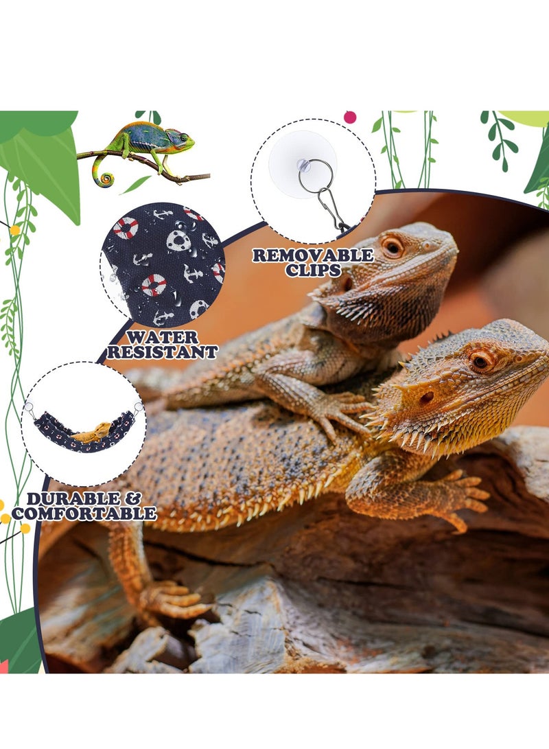 Reptile Hammock Combo Pack - Ultimate Tank Accessories for Bearded Dragons, Geckos, Snakes for Bearded Dragon Gecko Lizard Snakes Reptile Tank Accessories