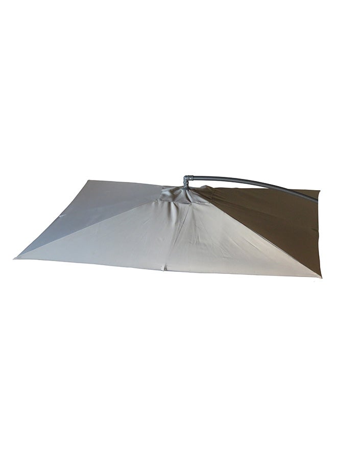 Cantilever Square Shape Garden Umbrella Brown 2.5meter