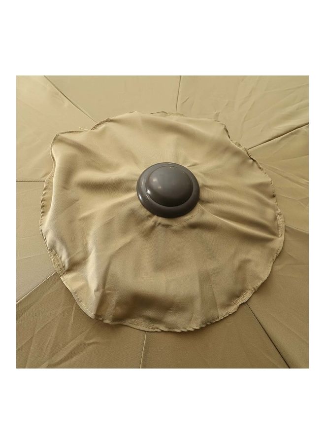 Garden Pole Umbrella with UV Protection and Fade-Resistant Fabric Brown 260x200cm