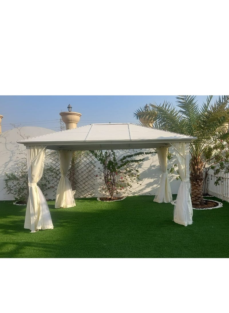 Swin 3x4meters Romantic Aluminum Outdoor Pergola Gazebo for Garden White