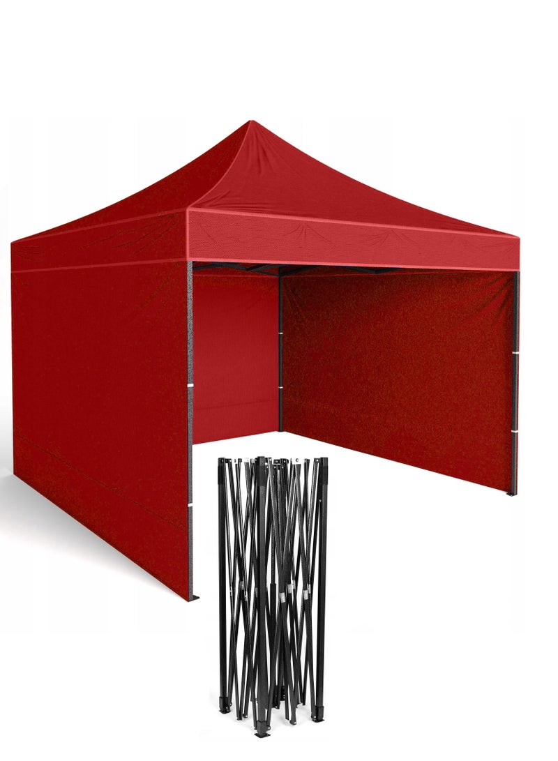 Portable 3x3m Steel Frame Ground Tent – Waterproof, UV Protected Canopy for Outdoor Events, Parties, and Camping