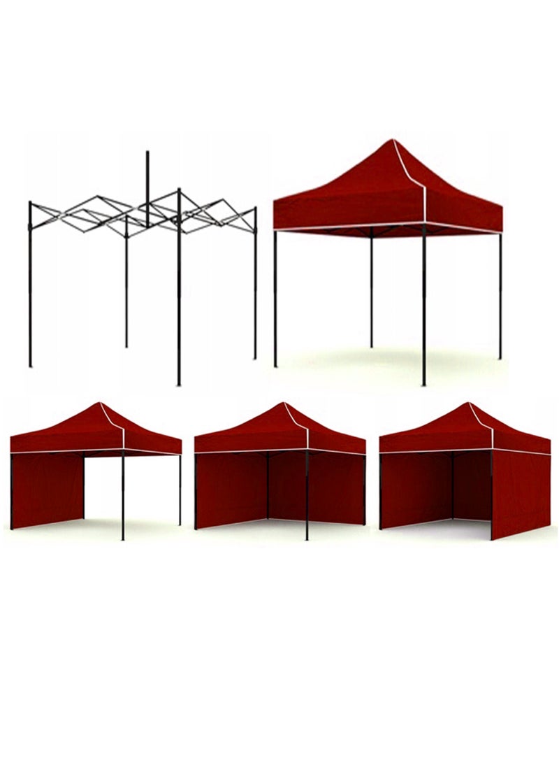 Portable 3x3m Steel Frame Ground Tent – Waterproof, UV Protected Canopy for Outdoor Events, Parties, and Camping