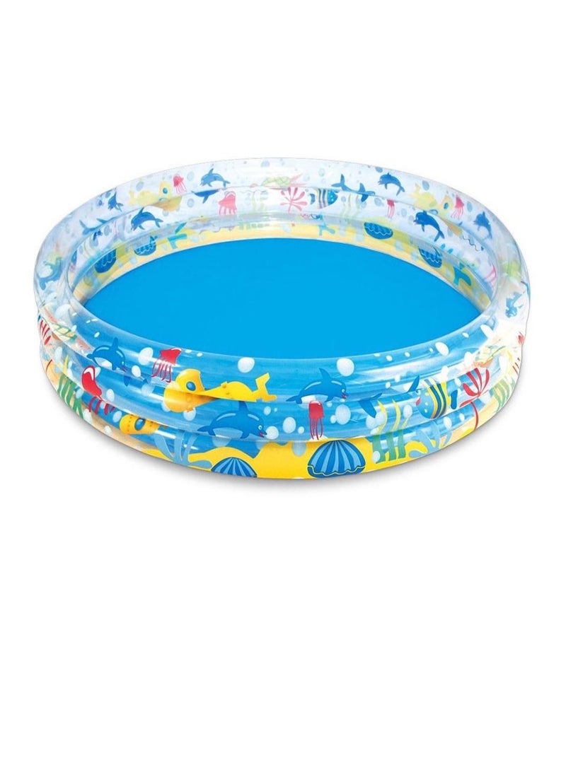 Bestway 3-Ring Deep Dive Swimming Pool (182.9 x 33 cm, Multicolored)