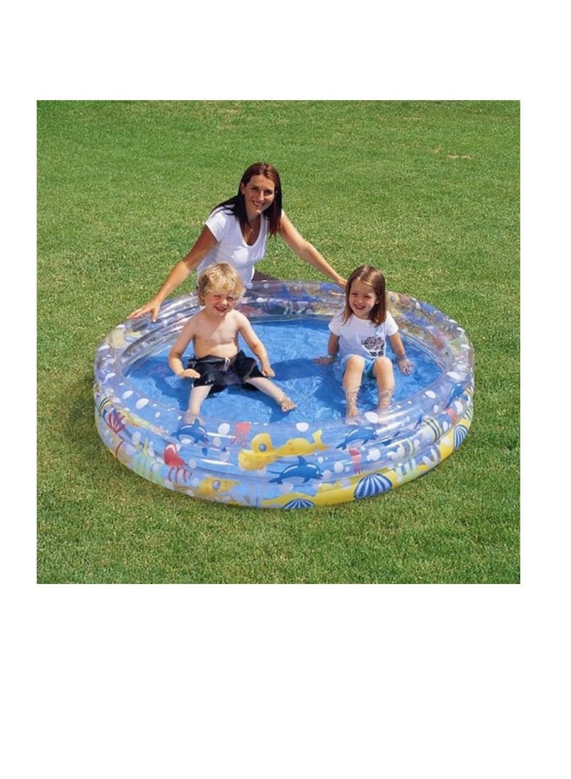 Bestway 3-Ring Deep Dive Swimming Pool (182.9 x 33 cm, Multicolored)