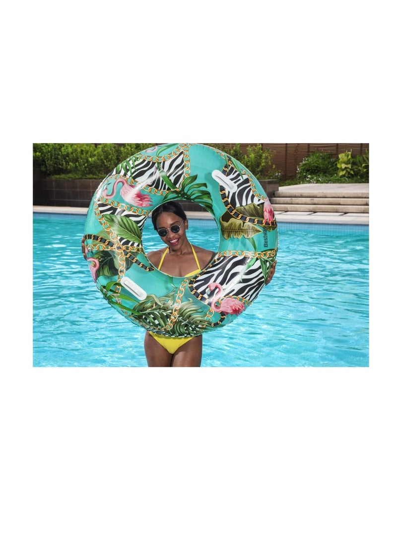 Bestway Vinyl Floral Fantasy Inflatable Swim Ring (1.14 m)