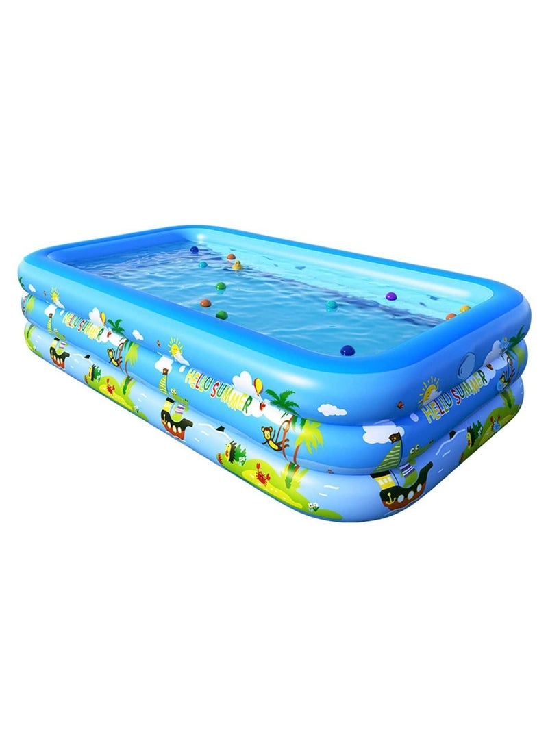 Inflatable Swimming Pool Large Kiddie for Adults and Kids Above Ground