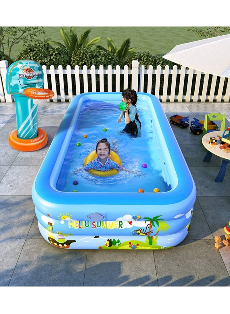 Inflatable Swimming Pool Large Kiddie for Adults and Kids Above Ground