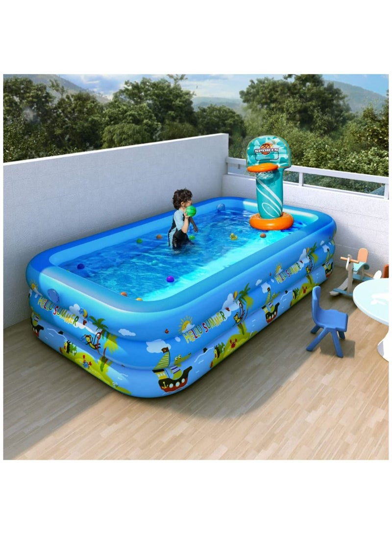 Inflatable Swimming Pool Large Kiddie for Adults and Kids Above Ground