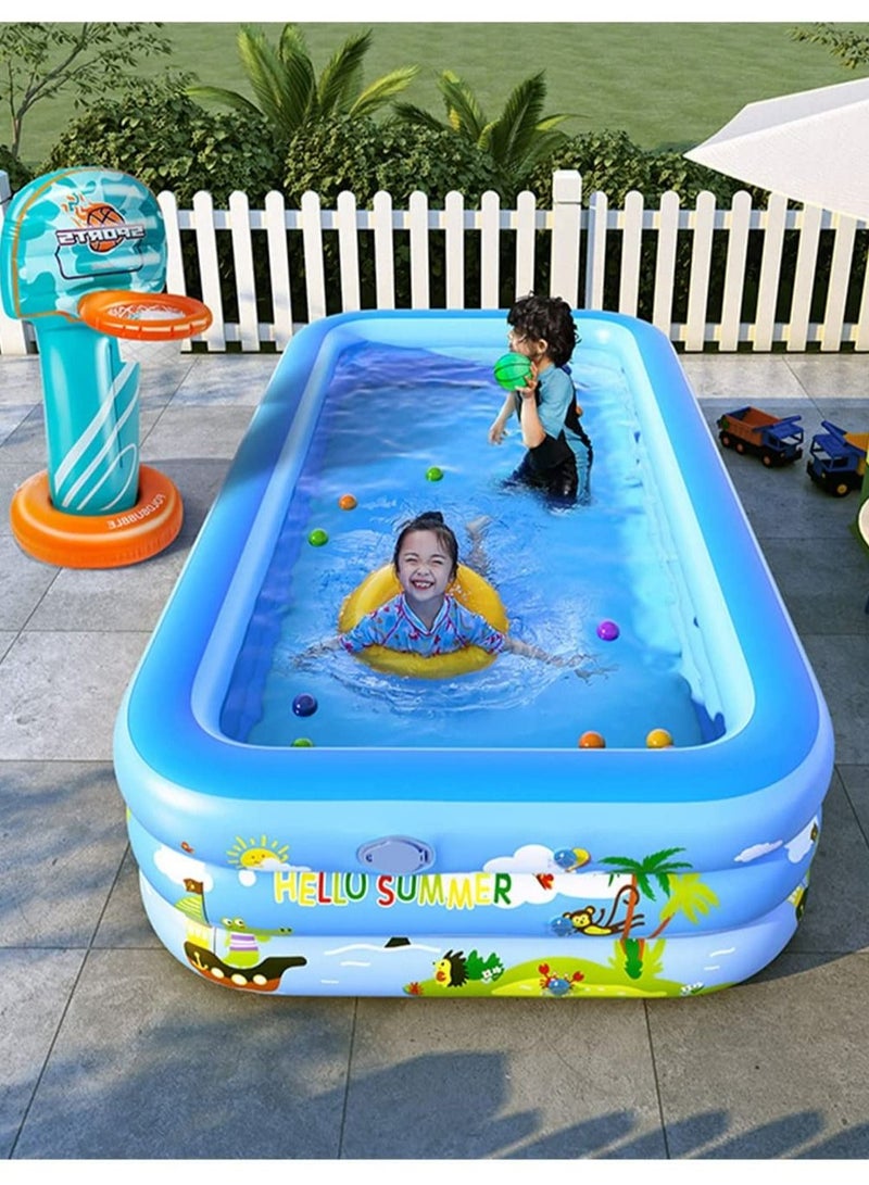 Inflatable Large Swimming Pool for Adults and Kids Kiddie Pool Above Ground(4.2m)