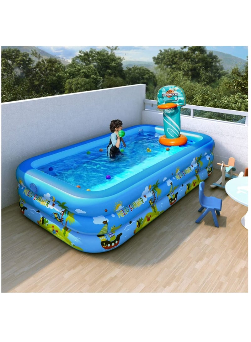 Inflatable Large Swimming Pool for Adults and Kids Kiddie Pool Above Ground(4.2m)