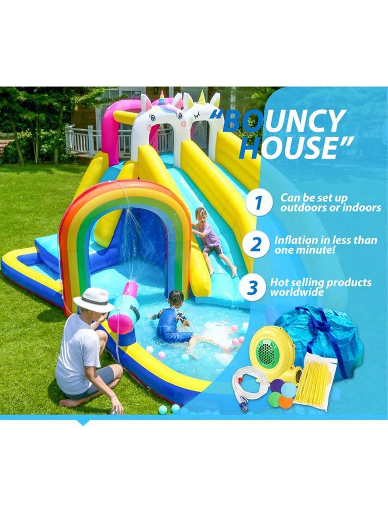 Inflatable Twin Water Slide for Kids Outdoor Play