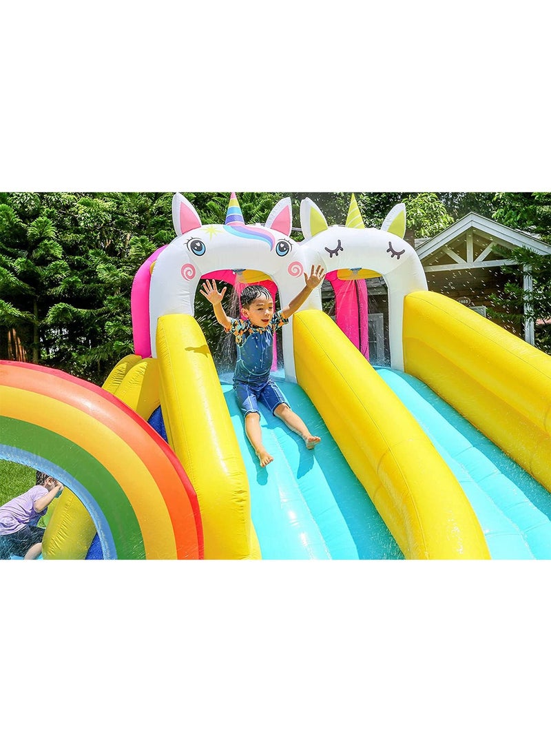 Inflatable Twin Water Slide for Kids Outdoor Play