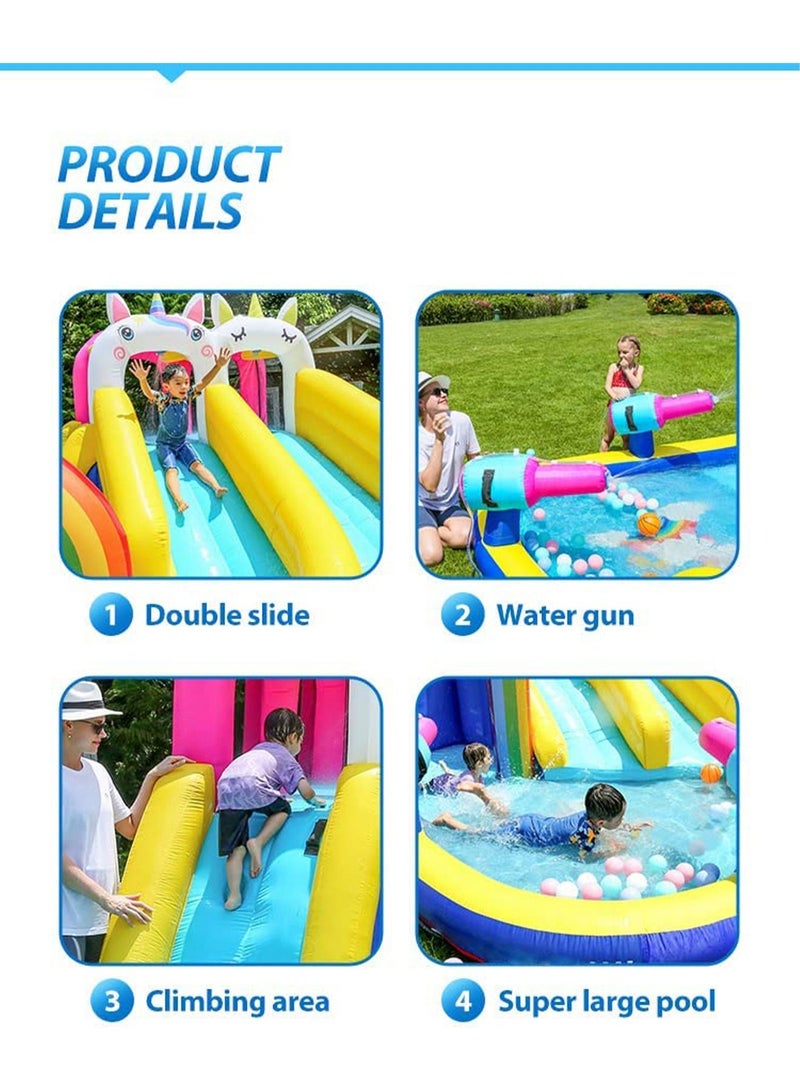 Inflatable Twin Water Slide for Kids Outdoor Play