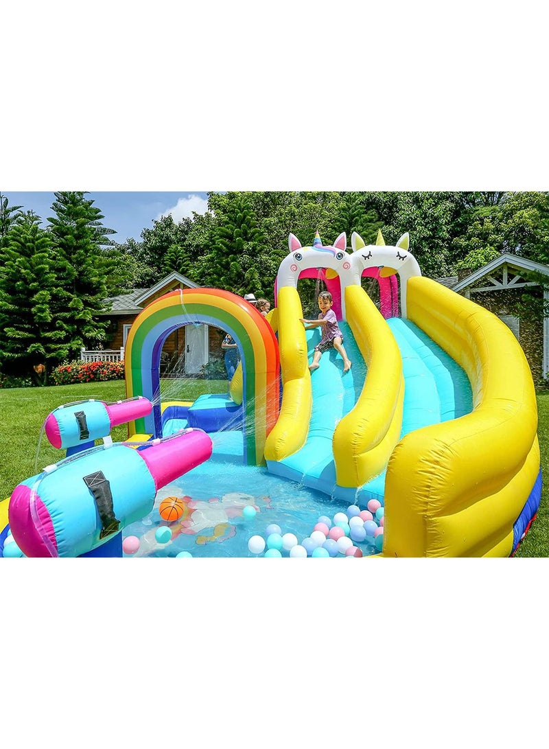 Inflatable Twin Water Slide for Kids Outdoor Play