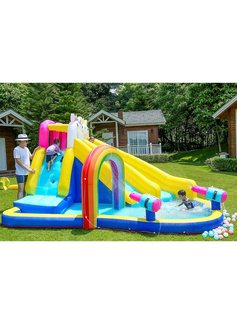 Inflatable Twin Water Slide for Kids Outdoor Play