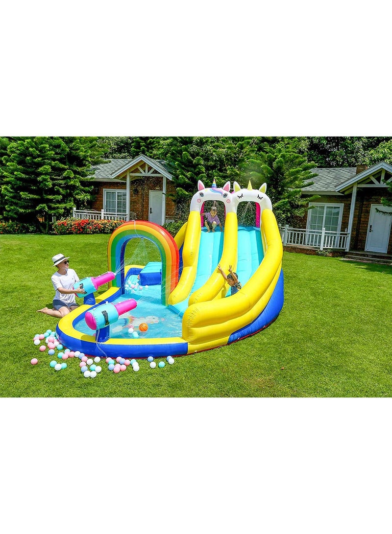 Inflatable Twin Water Slide for Kids Outdoor Play