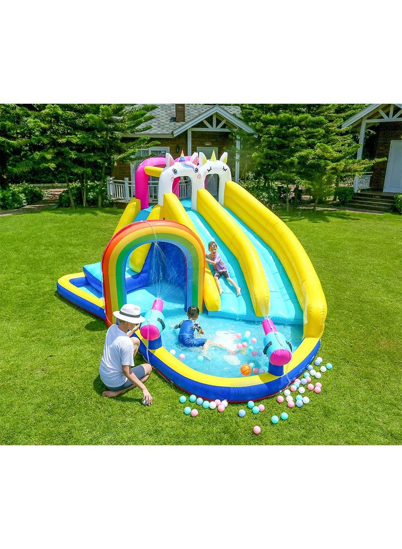 Inflatable Twin Water Slide for Kids Outdoor Play