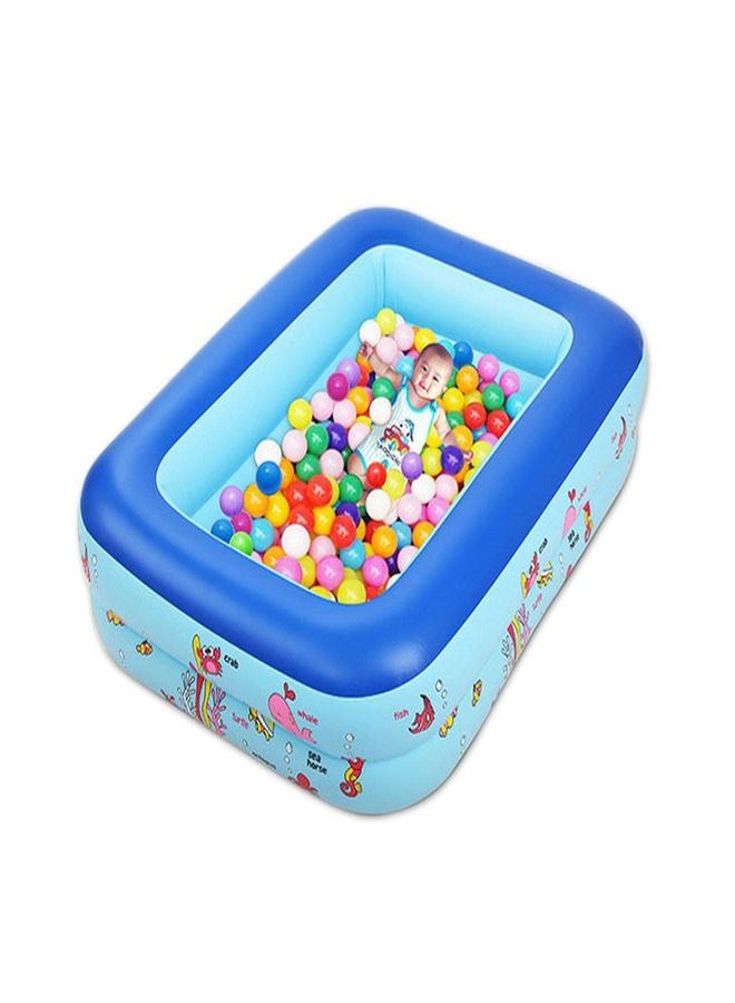 Children's Swimming Pool Sea World Inflatable Bathtub with Inflatable Soft Floor Suitable for Indoor or Outdoor Ball Pool 115*85*35cm