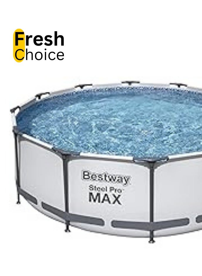 Bestway portable swimming pool - Steel Pro Max Pool Set 3.05m x 76cm (10′ x 30″) - kids swimming pool - swimming pool for garden - swimming pool for home - garden decor