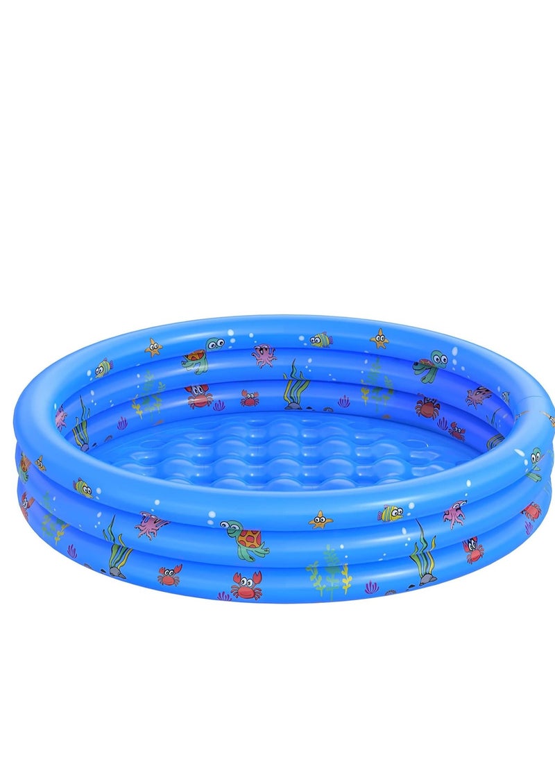 Garden Round Inflatable Baby Swimming Pool, Portable Inflatable Child/Children Little Pump Pool,Kiddie Paddling Pool Indoor&Outdoor Toddler Water Game Play Center for Kids/Girl/Boy