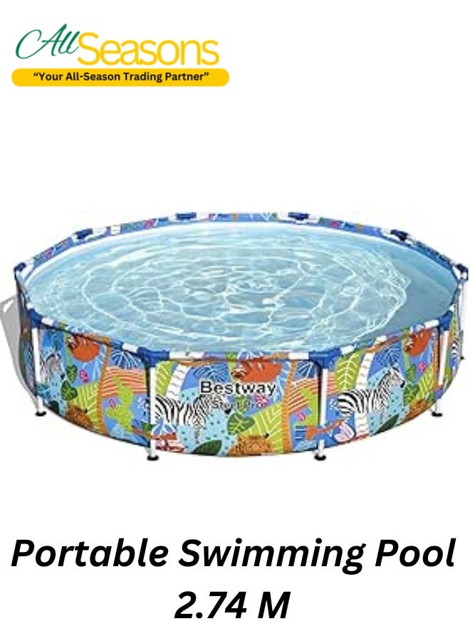 Bestway portable swimming pool - Steel Pro Max Pool Set 2.74M - kids swimming pool - swimming pool for garden - swimming pool for home - garden decor