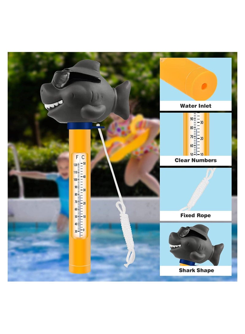 Floating Pool Thermometer, Large Size Easy Read for Water Temperature, Shatter Resistant with String for Outdoor and Indoor Swimming Pools and Spas