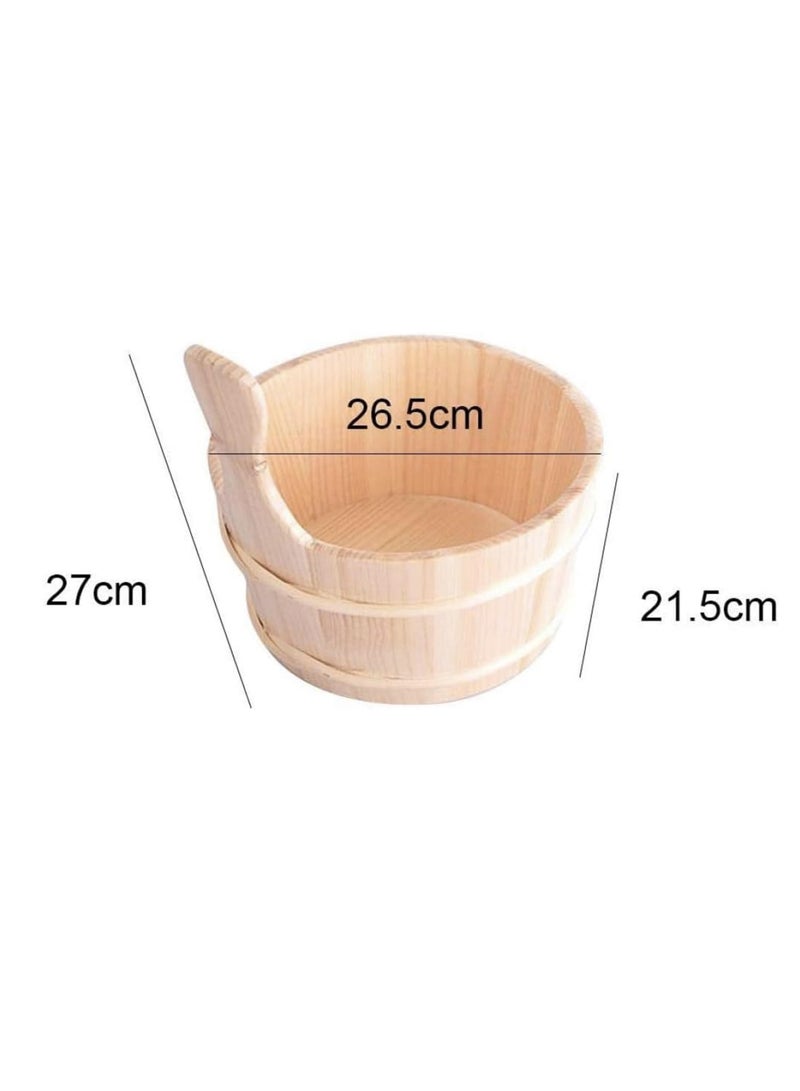 Wooden Sauna Bucket, Steaming Accessories 4L