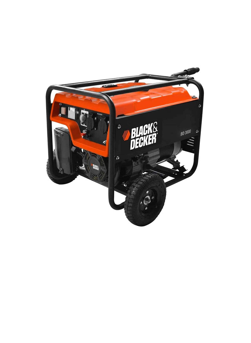Black and Decker 3000 Petrol Generator - Black and Red, 2700 W