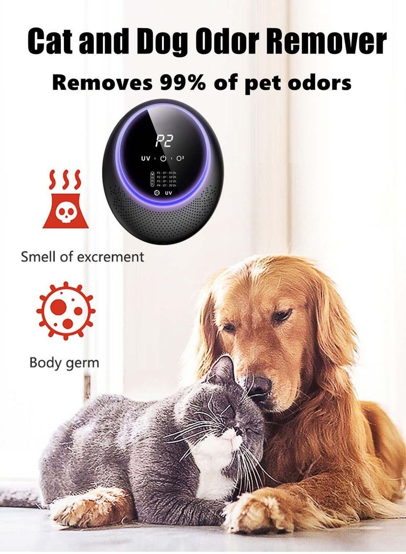 Smart Pet Smell Deodorizer, Ozone Machine Odor Removal, Portable Ozone Generator with 10,000mAh Battery, Odor Eliminator for Home , Room Deodorizer for Pets, Closet, Toilet