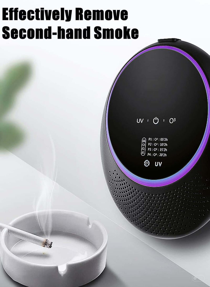 Smart Pet Smell Deodorizer, Ozone Machine Odor Removal, Portable Ozone Generator with 10,000mAh Battery, Odor Eliminator for Home , Room Deodorizer for Pets, Closet, Toilet