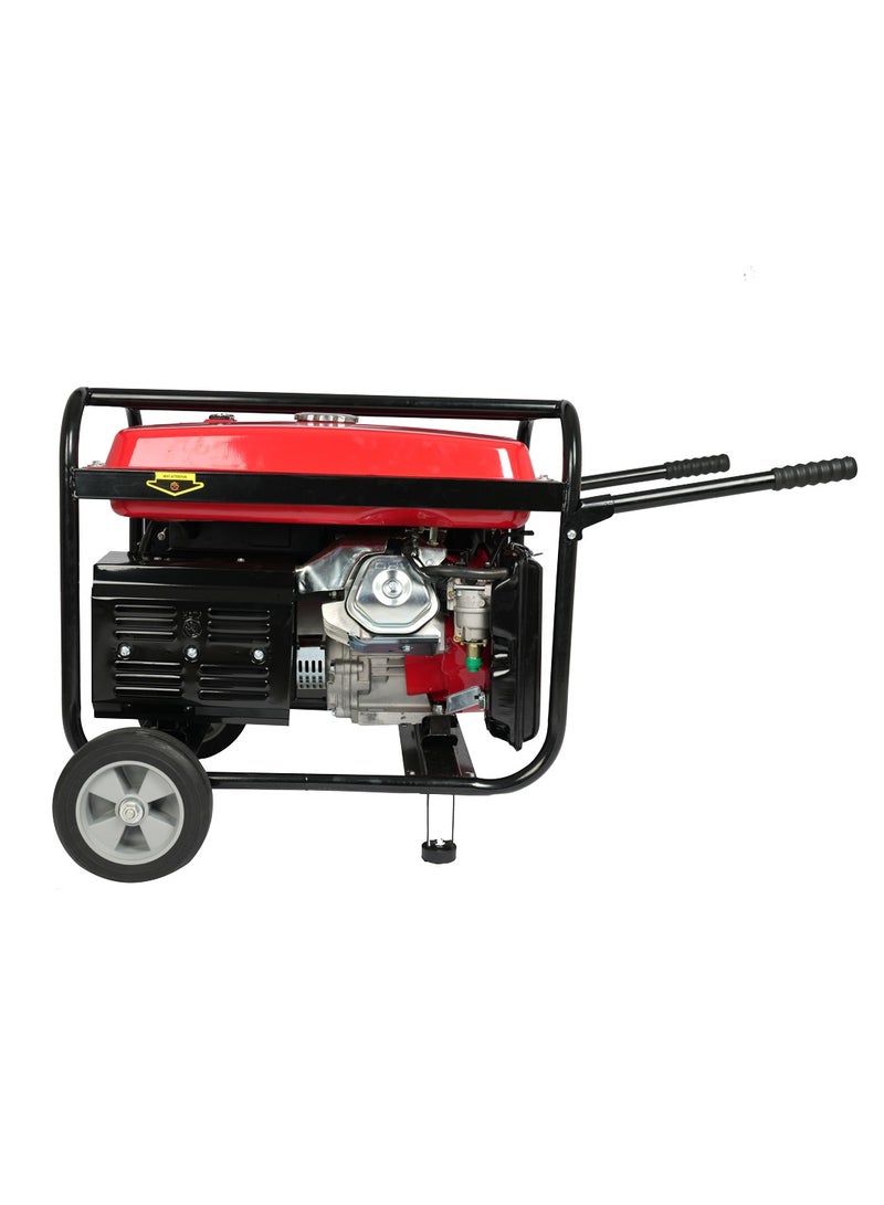 AFRA Gasoline Generator, 6.5KW Maximum, Recoil and Electric Start, 190F Engine, Compact Design, Low Noise, Accessories Included