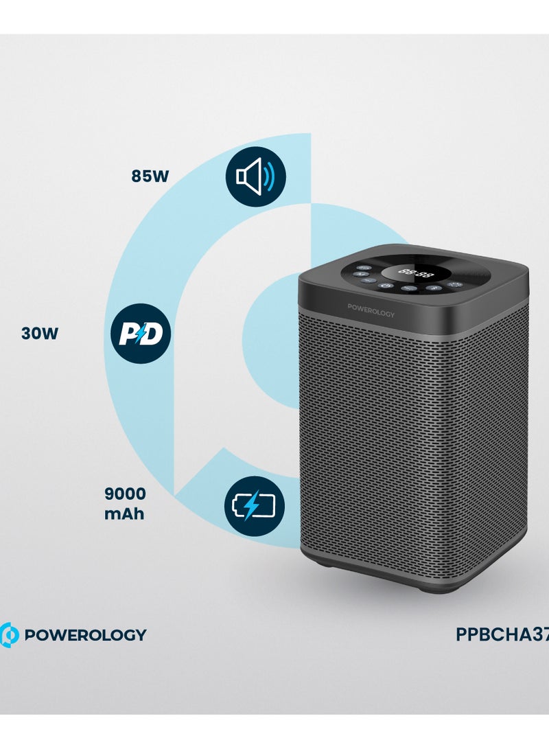 90000mAh Portable Generator Integrated with Hi-Fi Sound System and 300W AC Power / Portable Sound System - Black